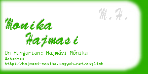 monika hajmasi business card