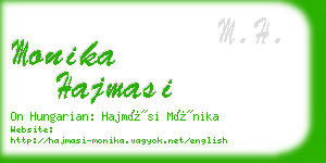 monika hajmasi business card